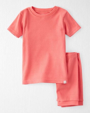 Toddler Organic Cotton Ribbed Pajamas Set, 