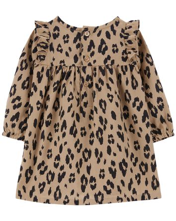 Baby Leopard Twill Dress, 