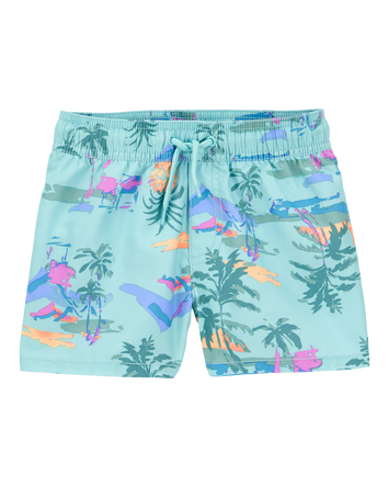 Toddler Boy Tropical-Print Pull-On Swim Trunks, 
