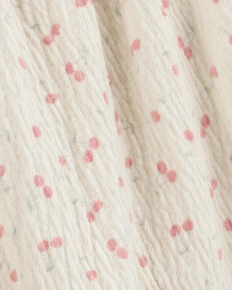 Kid 2-Piece Cherries Fashion Top & Crinkle Skirt Set, image 6 of 6 slides