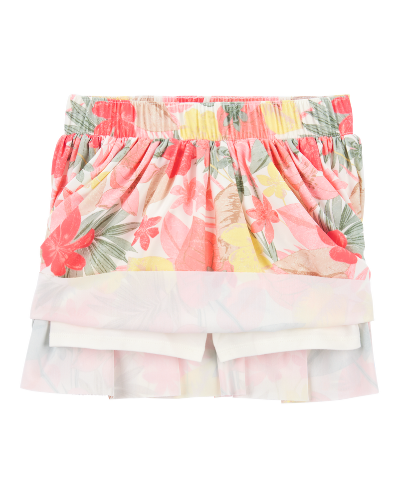 Kid Floral Stretch Skort, image 2 of 4 slides