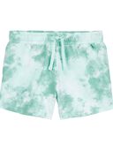 Blue - Kid Tie-Dye Pull-On French Terry Shorts