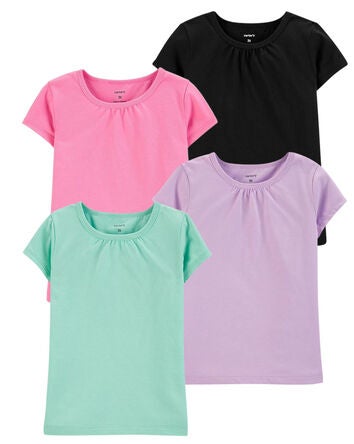 Toddler 4-Pack Basic Cotton Tees, 