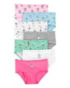 Kid 7-Pack Ballerina Print Brief Stretch Cotton Underwear, image 1 of 2 slides