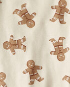 Toddler Organic Cotton Pajamas Set in Gingerbread Cookie, image 2 of 4 slides