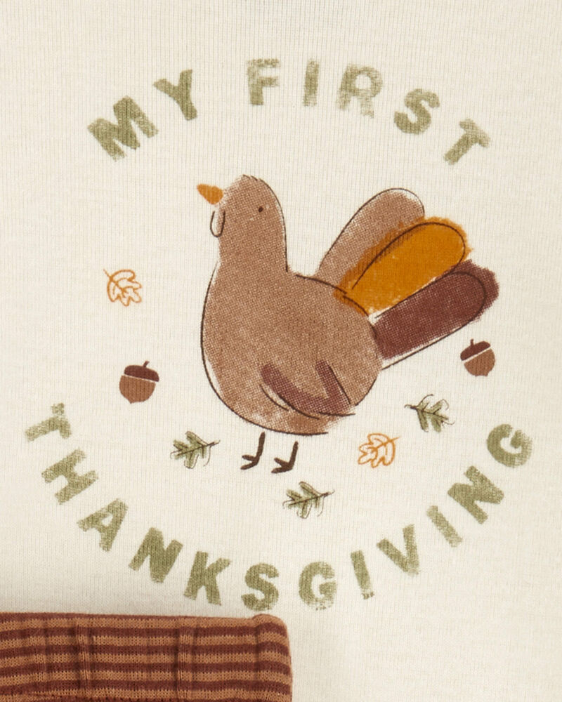 Baby 2-Piece My First Thanksgiving Bodysuit Pant Set, image 3 of 4 slides