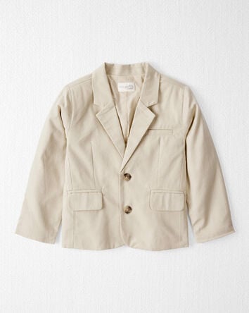 Toddler Linen Blazer Made With Organic Cotton - Khaki, 