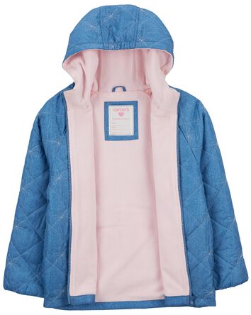 Kid Quilted Chambray Mid-Weight Jacket, 