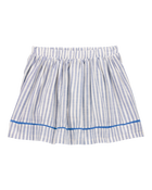 Toddler Striped Linen Look-Alike Pull-On Skort, image 1 of 6 slides