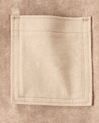 Boys Acid Wash Cotton Short-Sleeve Pocket Tee - Brown, image 2 of 3 slides