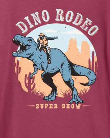 Dino Rodeo Long-Sleeve Graphic Tee - Red, 