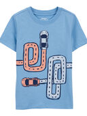 Blue - Toddler Race Car Graphic Tee