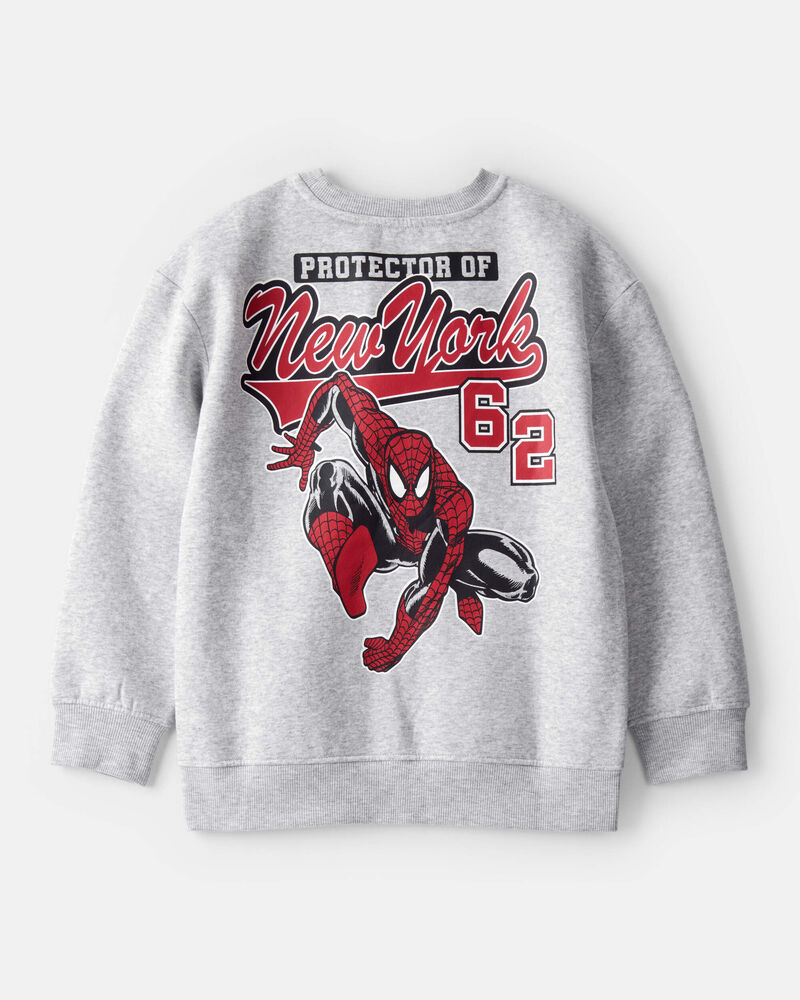 Boys ©Marvel Spider-Man Pullover Sweatshirt - Grey, image 2 of 4 slides