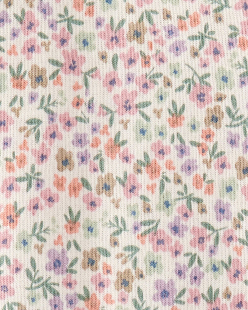 Baby Floral Print Organic Cotton 2-Piece Pajamas, image 3 of 4 slides
