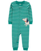 Baby 1-Piece Dog 100% Snug Fit Cotton Footless Pajamas, image 1 of 2 slides