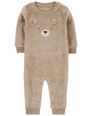 Baby Bear Fuzzy Jumpsuit, 