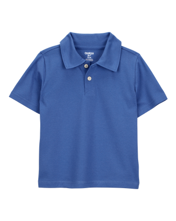 Toddler Pique Uniform Polo Shirt - Blue, 