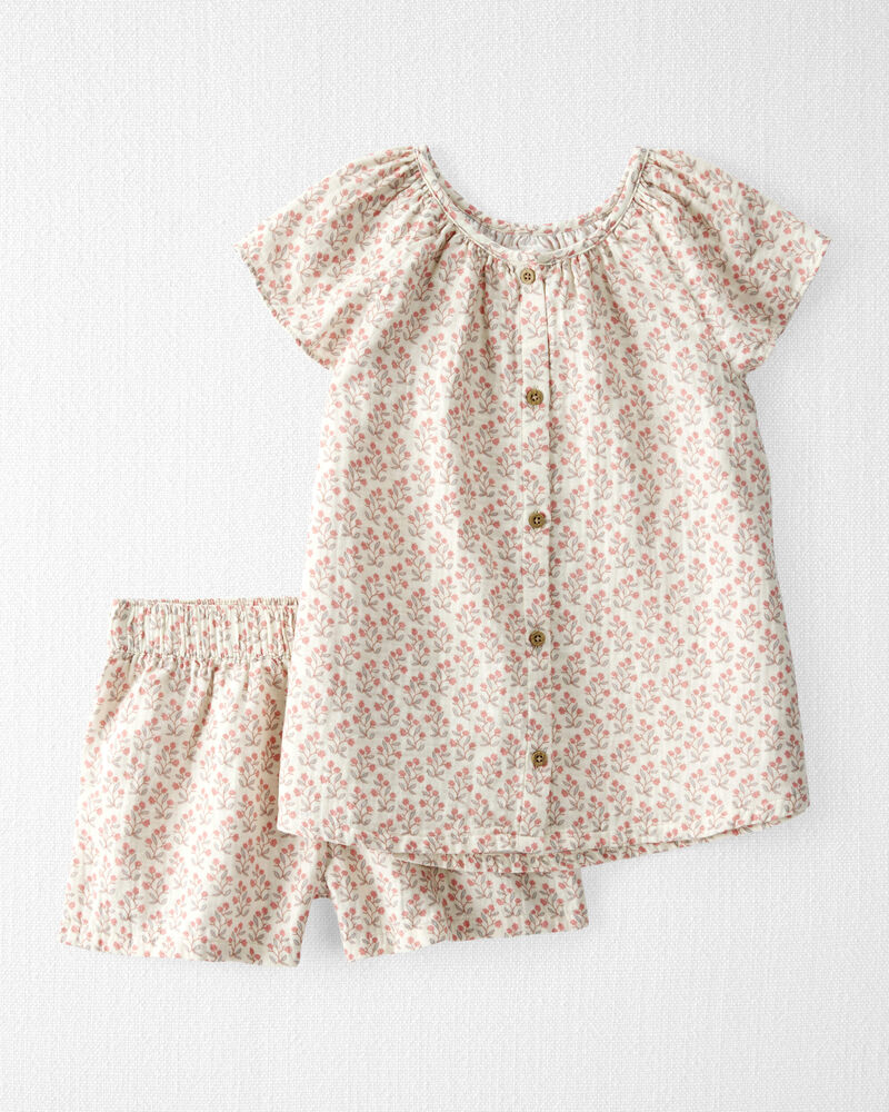 Kid 2-Piece Organic Cotton Flutter Sleeves Set, image 1 of 4 slides