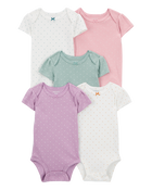 Baby 5-Pack Heart Polka Dot Short Sleeve Bodysuits, image 1 of 7 slides