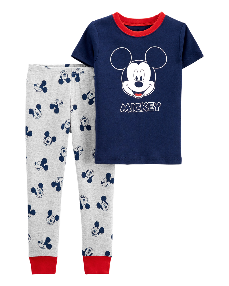 Baby 2-Piece Mickey Mouse 100% Snug Fit Cotton Pajamas, image 1 of 3 slides