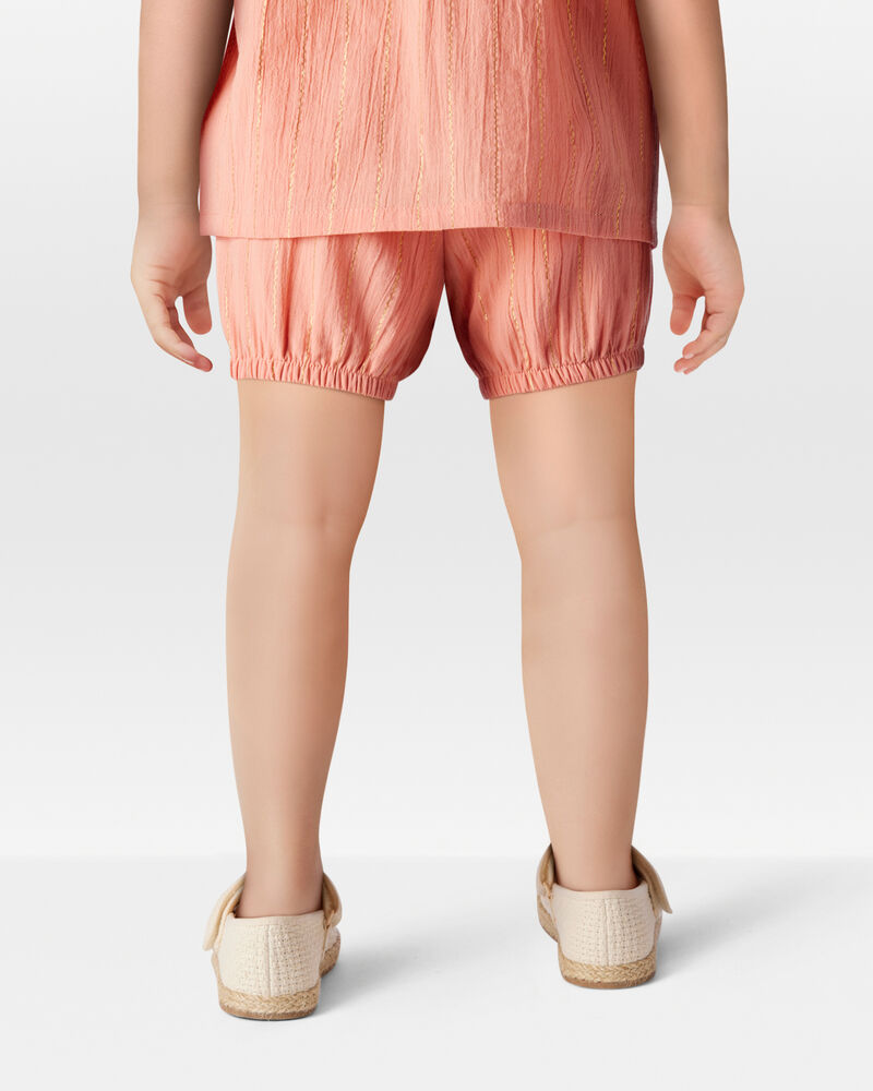 Toddler Pull-On Woven Shorts - Orange, image 3 of 7 slides