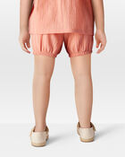 Toddler Pull-On Woven Shorts - Orange, image 3 of 7 slides