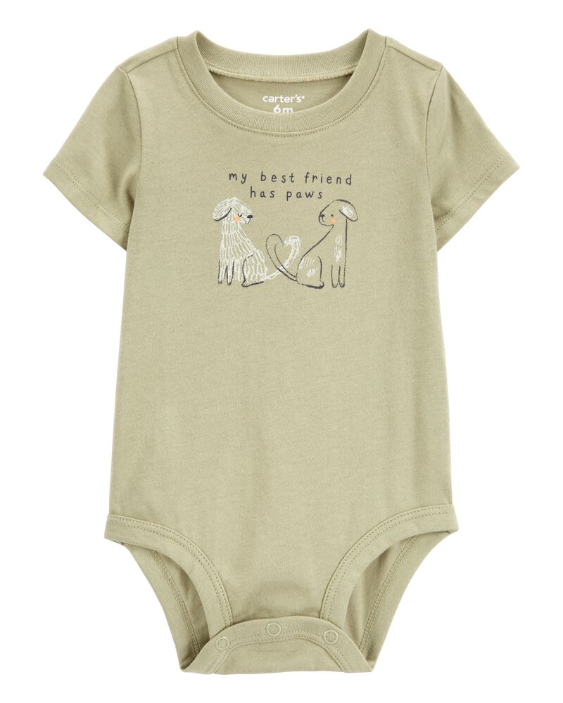 Dog Best Friend Short-Sleeve Bodysuit, image 1 of 3 slides