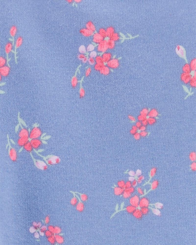 Baby Floral-Print Stretch Leggings - Blue, image 3 of 4 slides