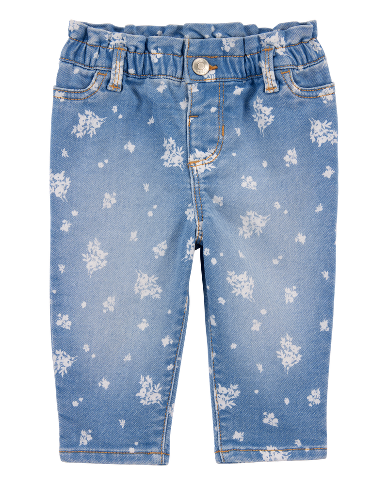 Baby Paperbag Waist Jeans - Blue, image 1 of 4 slides