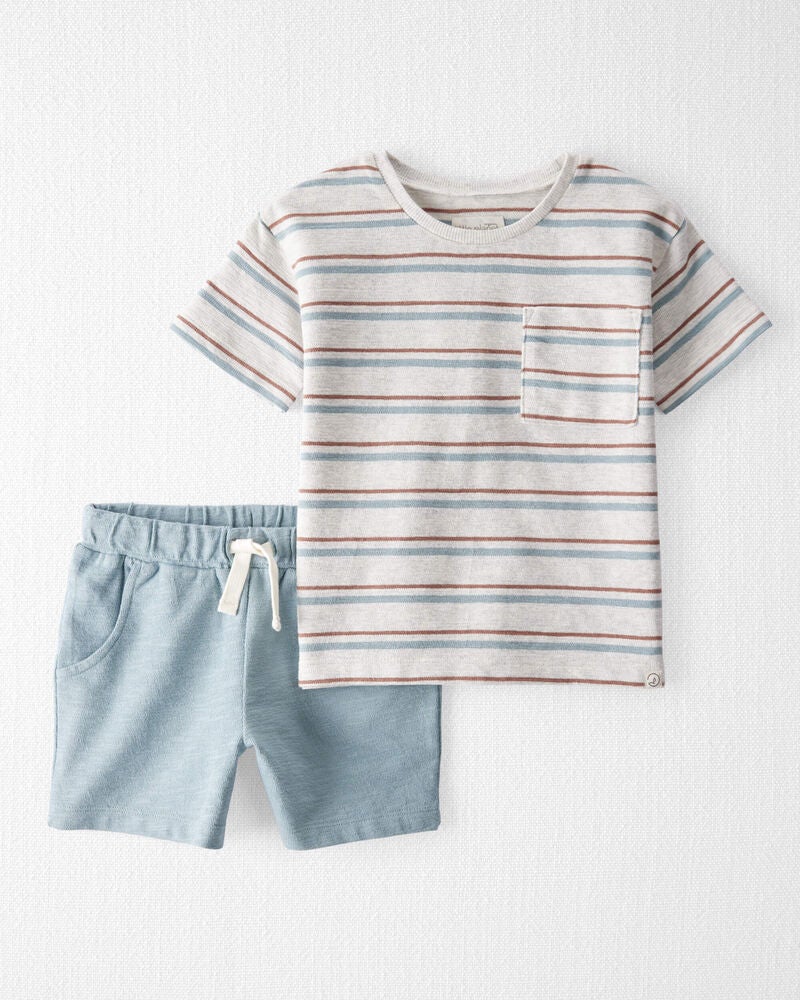 Toddler 2-Piece Shorts Set Made with Organic Cotton, image 1 of 5 slides