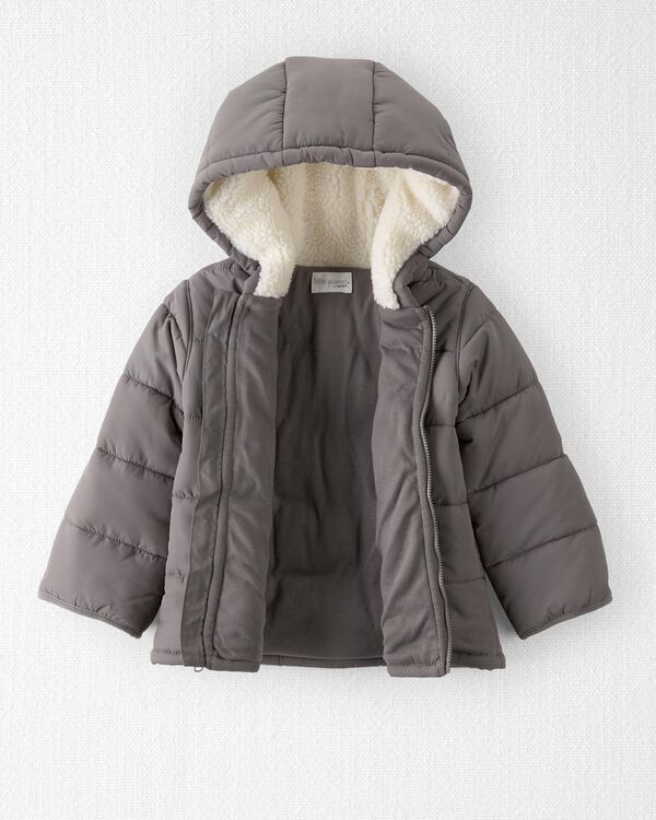 Toddler Recycled Puffer Jacket in Gray