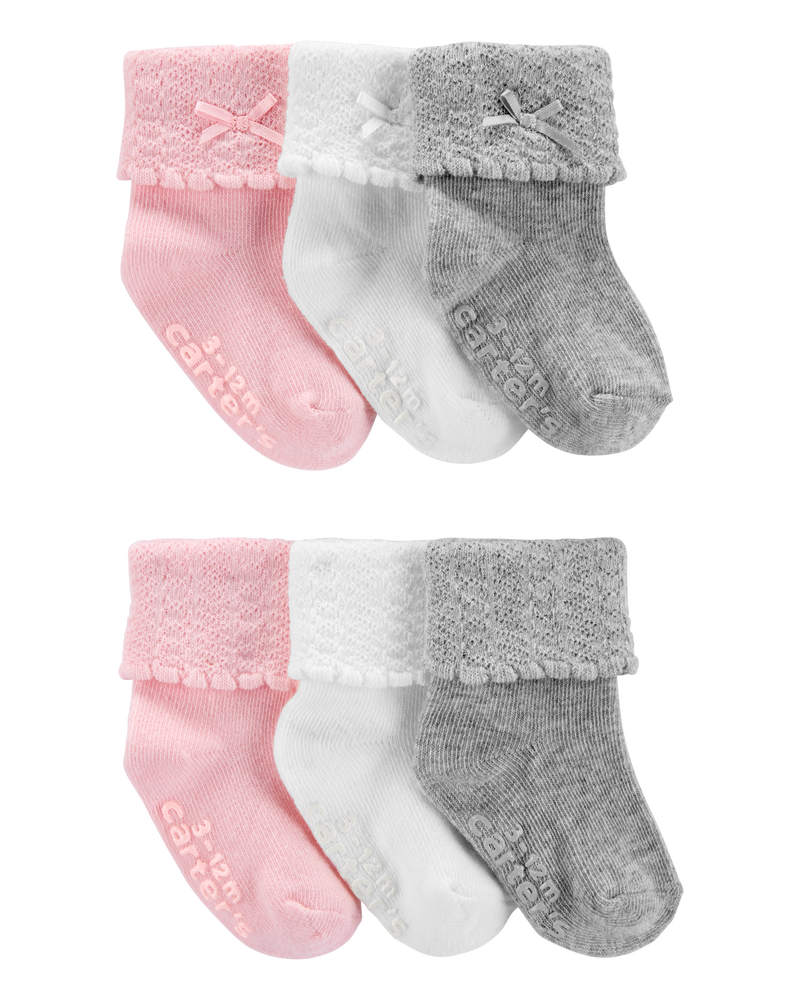 Baby 6-Pack Crew Booties, image 1 of 5 slides