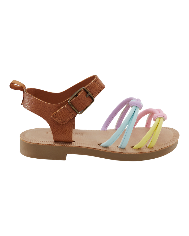 Toddler Strappy Pastel Sandals, image 2 of 7 slides