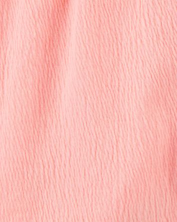 Kid 2-Piece Crinkle Jersey Tank & Short Set - Coral, 