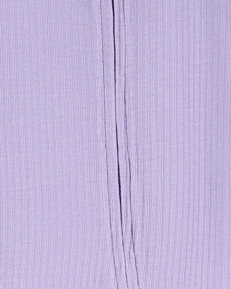 Baby Girl Solid 2-Way Zip PurelySoft Sleep & Play Pajamas - Purple, image 4 of 6 slides