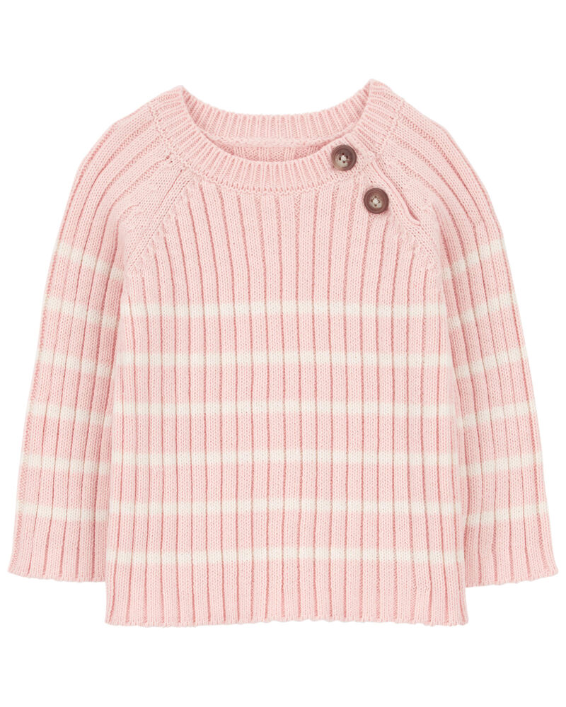 Baby Striped Ribbed Sweater Knit Top, image 1 of 2 slides