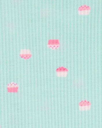 Toddler Girl 2-Piece Cupcake Loose Fit Pajamas, 