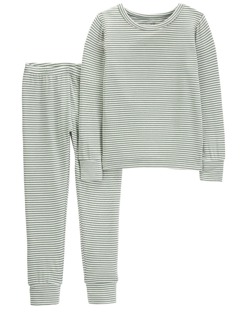 Toddler 2-Piece Striped PurelySoft Pajamas, image 1 of 4 slides