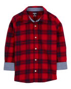 Kid Plaid Button-Front Shirt, image 1 of 4 slides