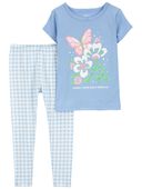 Blue - Toddler 2-Piece Butterfly 100% Snug Fit Cotton Pajamas