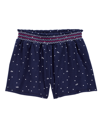 Kid Star Print Flowy Pull-On Shorts, 