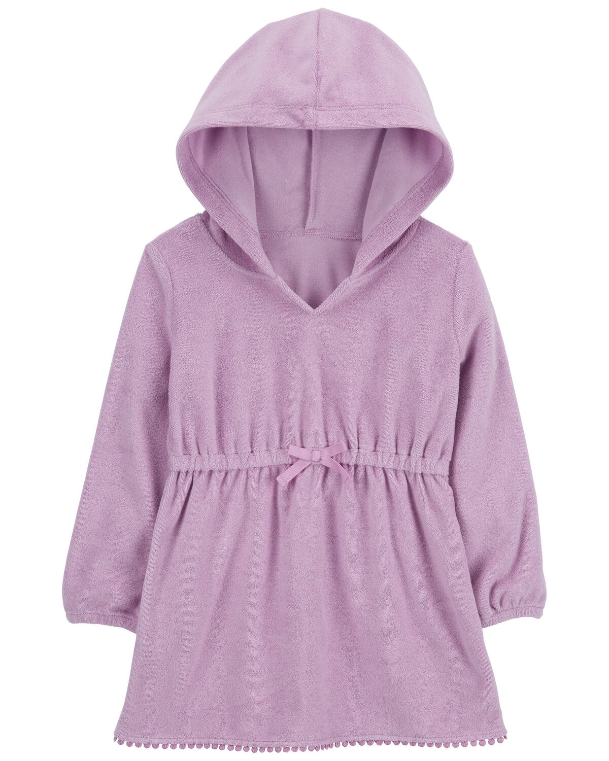 Purple Baby Terry Hooded Swimsuit CoverUp