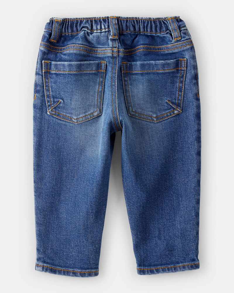 Baby Boy Distressed Denim Jeans - Blue, image 2 of 4 slides