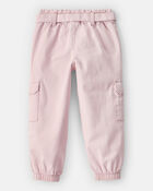 Toddler Girl Cotton Cargo Joggers - Pink, image 2 of 5 slides