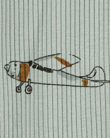 Baby Airplane 2-Way Zip Sleep & Play Pajamas, 