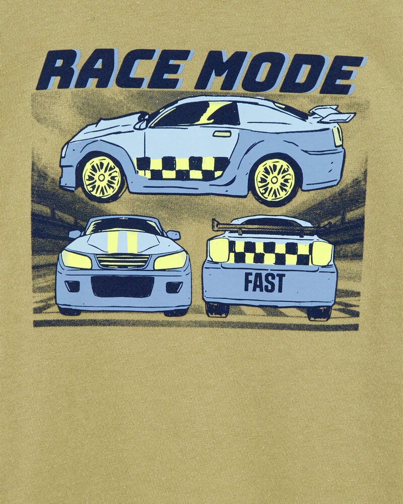 Toddler Race Mode Short-Sleeve Graphic Tee - Gold, image 2 of 3 slides
