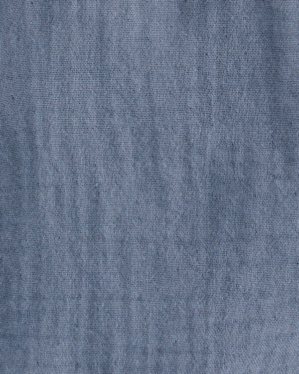 Baby Organic Cotton Gauze Shortalls in Blue