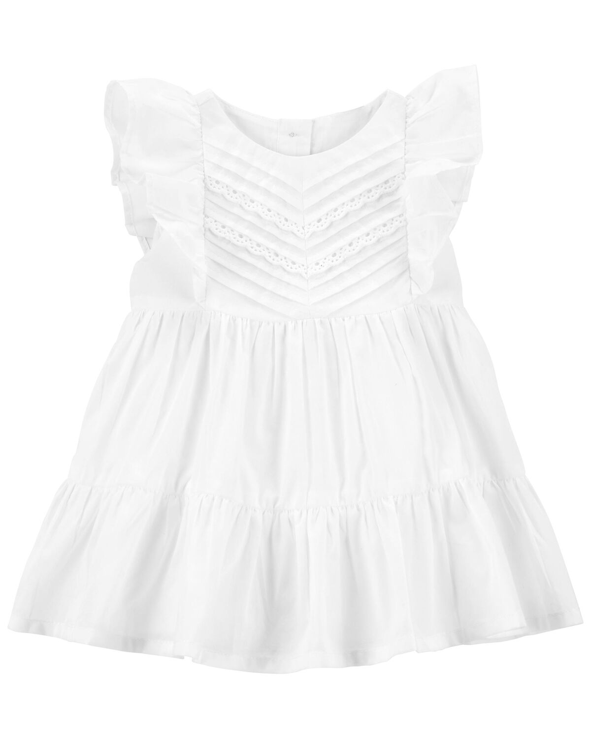 White Baby Eyelet Ruffle Tiered Sundress | carters.com