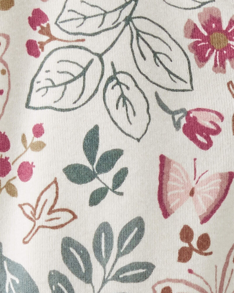 Baby Organic Cotton Botanical Butterfly Sleep & Play Pajamas, image 2 of 4 slides