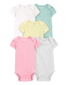 Baby Girl 5-Pack Short-Sleeve Bodysuits, image 1 of 7 slides